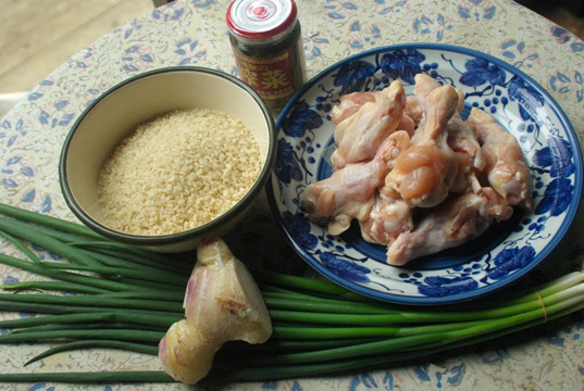 薪ストーブ料理-心にしみる鶏粥-材料