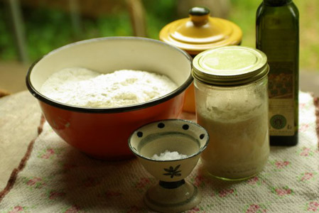 薪ストーブ料理-薪釜焼き天然酵母パン-材料